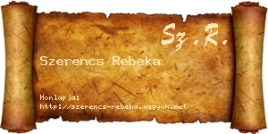 Szerencs Rebeka névjegykártya